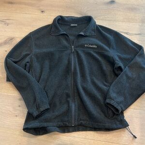 Columbia Steens Mountain 2.0 Charcoal Full Zip Fleece Jacket Pockets Mens XL